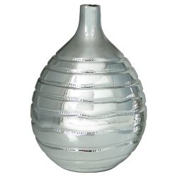 JARRON CERAMICA PLATA