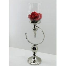 CANDELABRO METAL Y CRISTAL