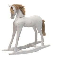 CABALLO BALANCIN MADERA BLANCO DECAPE