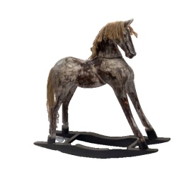 CABALLO BALANCIN MADERA MARRON