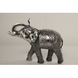 ELEFANTE PLATEADO RESINA