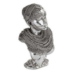 BUSTO AFRICANA PLATA MEDIANO