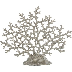 FIGURA RESINA CORAL PLATA