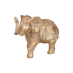 ELEFANTE RESINA DORADO