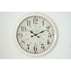 RELOJ PARED HIERRO BLANCO DECAPE