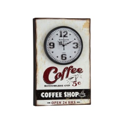 RELOJ PARED VINTAGE RECTANGULAR COFFEE