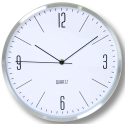 RELOJ METALICO ESFERA BLANCA