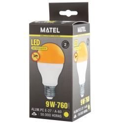 BOMBILLA LED ESTANDAR ANTI-MOSQUITO E27 9W