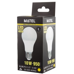 BOMBILLA LED ESTANDAR E27 10W CALIDA