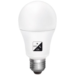 BOMBILLA LED ESTANDAR SENSOR CREPUSCULO E27 10W FRIA