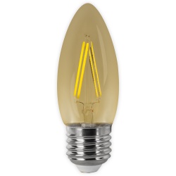 BOMBILLA LED FILAMENTO VELA VINTAGE E27 4W