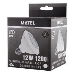 BOMBILLA LED PAR 30 E27 38º 12W FRIA