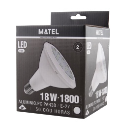 BOMBILLA LED PAR 38 E27 38º 18W FRIA