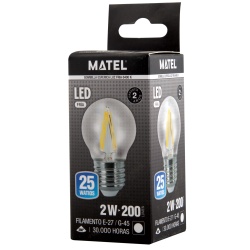 BOMBILLA LED FILAMENTO 2W FRIA