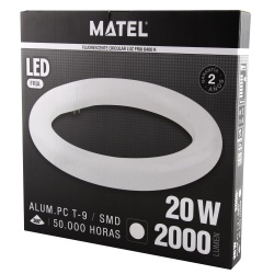 FLUORESCENTE LED T9 CIRCULAR 30 cm 20W FRIA