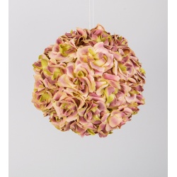 BOLA ROSAS PURPURA Y VERDE