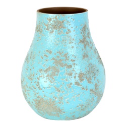 FLORERO RUSTICO TURQUESA