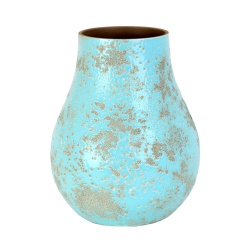 FLORERO RUSTICO TURQUESA