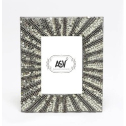 PORTAFOTO LENTEJUELAS PLATA