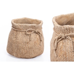 MACETERO CEMENTO FORMA SACO