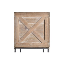 MACETERO MADERA CON PIE METAL 