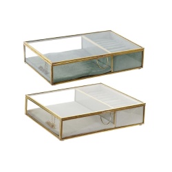 JOYERO METAL CRISTAL TERCIOPELO