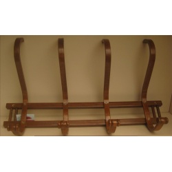 PERCHA PARED 4 GANCHOS NOGAL