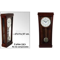 RELOJ PARED C/PENDULO MADERA