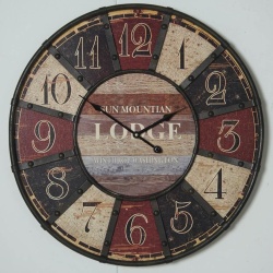 RELOJ MADERA Y FORJA