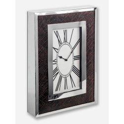 RELOJ 33*48 PLATA MARRÓN 