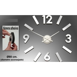 RELOJ PARED METAL GOMA EVA CROMADO