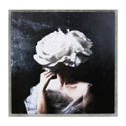 CUADRO IMPRESION CON MARCO PLATA