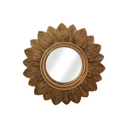 ESPEJO RESINA DORADO