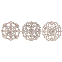 JUEGO TRES RETABLOS MADERA BLANCOS