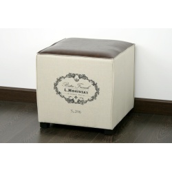 PUFF TELA ASIENTO POLIPIEL