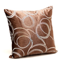 COJIN MARRON BRILLO PLATA