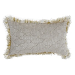 COJIN METALIZADO BEIGE Y DORADO