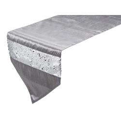 CAMINO DE MESA LENTEJUELAS PLATA