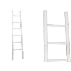 ESCALERA BAMBU BLANCA