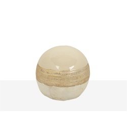 BOLA CERAMICA BEIGE Y NACAR